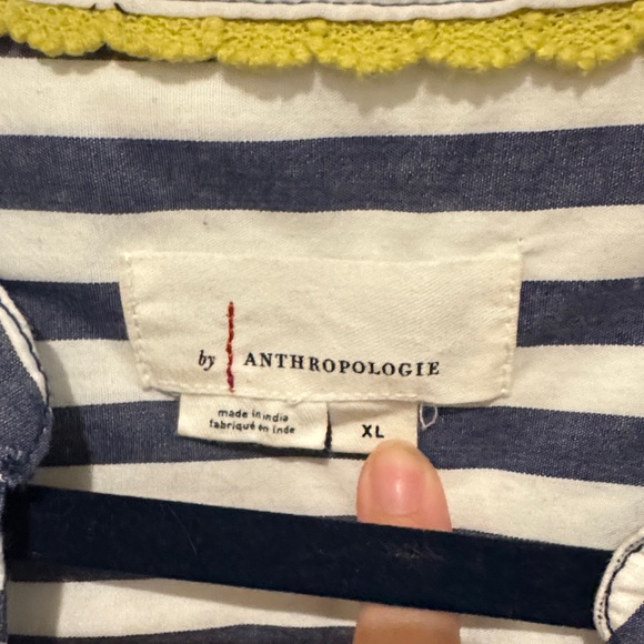 Anthropologie Navy and White Striped Top - Picture 2 of 5